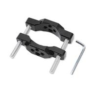 KIMISS Soporte de Montaje de Horquilla de Motocicleta, Soportes de Poste de Montaje de Lámpara de Horquilla Delantera Soporte de Montaje de Luz Antiniebla de Faro de Metal ABS