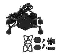 KIMISS Soporte de Montaje del Teléfono de la Motocicleta, Soporte de Teléfono de Bicicleta Seguro para Inteligentes de 3-6.5 Pulgadas, Diseño de Forma X de 360 ° Ajustable