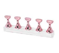 KIMISS Soporte de Práctica para Exhibición de Uñas, Soporte Magnético para Puntas de Uñas para Manicura, Ideal para Salones de, Escuelas y Uso Doméstico (PINK)