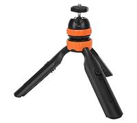KIMISS Soporte Giratorio para Teléfono Móvil de 360°, Minitrípode Retráctil con Cabezal de Bola Ajustable de 360° para Trípode Vlog (Orange)