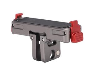 KIMISS Soporte Magnético de Liberación Rápida para GO Ultra - Base de Aleación de Aluminio Liviana con Orificio para Tornillo de 1/4" e Interfaz Plegable de 2 Clavijas para un Uso Seguro