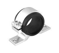 KIMISS Soporte para bomba de combustible de aleación de aluminio, filtro de 50mm, abrazadera y soporte individual, color plata, compatible con varios modelos