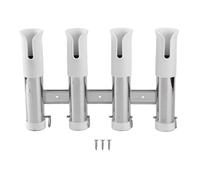 KIMISS Soporte para Caña de Pescar para Barcos, Soporte de Almacenamiento para Cañas de 4 Tubos, Impermeabilización de Acero Inoxidable 316, Borde Enrollado e Inferior con Cubierta de