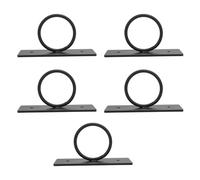 KIMISS Soportes Decorativos para Cuerdas, Soporte de 5 Piezas para Cuerdas de Cáñamo, Colgador de Montaje en Pared, Gancho de Techo, Planta Colgante, Acero Inoxidable 304, Negro, Fácil Configuración