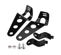 KIMISS Soportes para faro de moto, para y, montaje en horquilla 28mm-34mm, 2 piezas negras - Ideal para modelos Racer