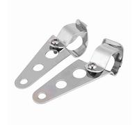 KIMISS Soportes para faro de moto, para y, soportes de horquilla de 28mm a 34mm, 2 piezas, diseño plateado y universal