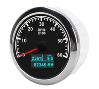 KIMISS Tacómetro 3 en 1 de 6000 RPM con Medidor de Temperatura del Agua y Presión de Aceite - IP67 Resistente Al Agua para Automóviles, Camiones y Barcos - Diseño de Motor Paso a Paso de Alta