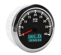 KIMISS Tacómetro de Puntero Medidor de RPM 3 en 1 con Clasificación de Impermeabilidad IP67 para Automóviles, Barcos y Camiones | Pantalla Multifuncional de RPM, Temperatura del Agua y Presión de