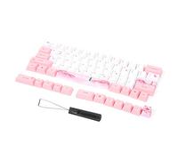 KIMISS Tapas de Teclas para Teclado 60 Pbt 73 Piezas Teclas de Sublimación Pbt Teclado Mecánico Accesorio Piezas de PC con Patrón Lindo (6064 Motif D'Encre) (6064 Chicas)