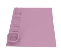KIMISS Tapete de Pintura de Silicona Más Grueso con Taza para Cultivar Talento Artístico, Tapete de Arte de Silicona Fácil de Limpiar para Niños y Niñas, Suministros de Arte (PINK)