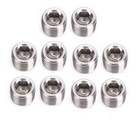 KIMISS Tapón Hexagonal de Acero Inoxidable 304 - Rosca Macho BSPP de /8" Instalación de Tuberías Plomería, Aceite, Sistemas de Agua - y Solución Liviana (1/8”)