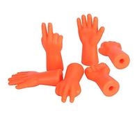KIMISS Tapones para Agujas de Tejer, 6 Tapones de Agujas Antideslizantes para Alfileres de Suéter, Accesorios de Protección de Puntadas, Evitan que Se Caigan las (ORANGE)