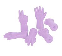 KIMISS Tapones para Agujas de Tejer, 6 Tapones de Agujas Antideslizantes para Alfileres de Suéter, Accesorios de Protección de Puntadas, Evitan que Se Caigan las (PURPLE)