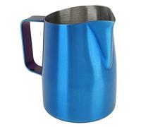 KIMISS Taza Vaporizadora de Espuma de Leche - Jarra de Leche de Acero Inoxidable Azul Titanio para café Al y Arte con - Taza Espumadora de Multiusos (450ML)