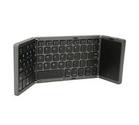 KIMISS Teclado BT Plegable B089T con Funcionalidad de Panel Táctil, 64 Teclas, Diseño Portátil, Carga Tipo C, Cierre Magnético, Se Adapta a Dispositivos iOS, y (Grey)