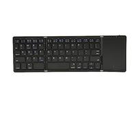 KIMISS Teclado BT Plegable B089T con Funcionalidad de Panel Táctil, 64 Teclas, Diseño Portátil, Carga Tipo C, Cierre Magnético, Se Adapta a Dispositivos iOS, y (Black)