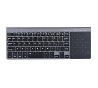 KIMISS Teclado Inalámbrico Portátil de Mano con Panel Táctil, Delgado de 2,4 GHz Compatible con PC, Portátil, TV Box