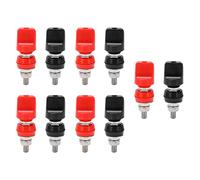 KIMISS Terminales de Poste de Unión de 4 Mm para Instrumentos Electrónicos - Conectores de Latón M6 con 4 Mm, Ideales para Inversores y Uso Industrial