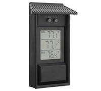 KIMISS Termómetro Digital Medidor de Temperatura Impermeable para Exteriores con Gancho para Colgar, Termómetro de Invernadero de Jardín de Material ABS con Selección de °C/°F