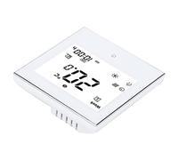 KIMISS Termostato de Sala de Calefacción Programable Semanal con Pantalla LCD Touch Screen, 5A AC110-230V para Sistemas de Calderas de Gas (White)