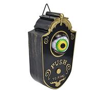 KIMISS Timbre de Globo Ocular Animado Timbre de Halloween Horrible Globo Ocular Luminoso Colgante Puerta Campana Casa Embrujada Decoración de Utilería para Fiesta