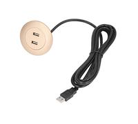 KIMISS Toma de Puerto USB Empotrada para Uso Doméstico - Toma de Carga USB para sofá Instalación de Montaje Empotrado de Puertos de Carga Duales para Silla Reclinable Eléctrica (Gold)
