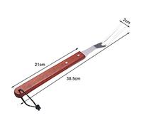 KIMISS Tornilla de Carne de Acero Inoxidable con de Madera - Horquilla de Barbacoa para Utensilios de Cocina de Cocina, 15.16 Pulgadas, Fácil de Usar, Resistente Al Calor, Ideal para Asar y Servir