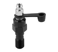 KIMISS Tornillo de purga M10x1.0mm para moto, válvula de banjo con tapón negro, compatible con cilindros de freno