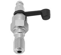 KIMISS Tornillo de Purga M10x1.25mm para Cilindro Maestro de Freno, válvula de Banjo con tapón Antipolvo, Compatible con Motocicletas, Color Plateado
