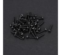 KIMISS Tornillos para Clavijeros de Guitarra - 50 Tornillos de Montaje de Clavijas de Afinación Negros para Guitarras Eléctricas (BLACK)