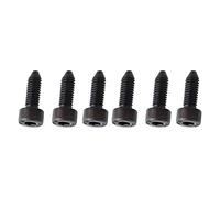 KIMISS Tornillos para Puente de Trémolo de Guitarra, 6 Tornillos de Bloqueo de Cuerda con Cabeza Hexagonal para Guitarra Eléctrica, Acero Inoxidable Duradero (BLACK)