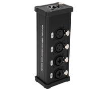 KIMISS Transmisor Adaptador de Micrófono Inalámbrico - Transmisor de Sonido Combinado XLR 6.5 de 4 Canales con Aislamiento de Tierra Común - Adaptador de Micrófono Recargable para Micrófonos Dinámicos