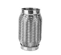 KIMISS Tubo de ble de acero inoxidable, para sistemas de, interior corrugado 2.5x6 pulgadas, punta de trenzada