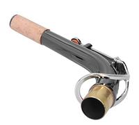 KIMISS Tubo de Cuello Curvado para Saxofón Alto, Apto para el Modelo B75, Latón Niquelado Negro, 18x2x8cm, Accesorio de Cuello Curvo para Mejorar la Calidad del Sonido