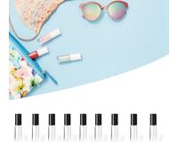 KIMISS Tubos de Brillo de Labios, 45 Unidades, Recipientes de Líquido Transparente de 1,2 Ml, Botella de Bálsamo Labial de Viaje Recargable con Tapón de Maquillaje