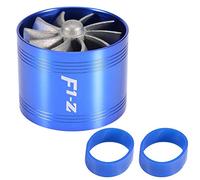 KIMISS Turbonator para coche, ventilador simple de 64mm azul, optimizador de aire y combustible, supe rgador de admisión, ahorrador de energía