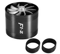 KIMISS Turbonator para coche, ventilador simple de 64mm, turbo de admisión de aire, ahorrador de combustible, supe rgador negro