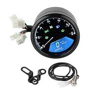 KIMISS Universal Moto LCD Pantalla digital Velocímetro Odómetro Tacómetro Medidor de combustible Medidor