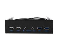 KIMISS USB 3 de Bahía Frontal 5,25 para Audio HD para Cable de Panel Frontal de Audio Aleación de Aluminio USB 3,0 + USB 2,0 19Pin HD para Panel Frontal de Extensión de Audio
