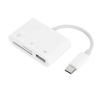KIMISS USBC a SD, Adaptador Convertidor Multifunción Tarjeta TF Lector de Cámara Escritor de Cable de Memoria