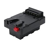 KIMISS V Batería de Bloqueo Al Adaptador NPF Duración Ligera Ligera V -Montaje a Convertidor NP F con Salida D de Salida para la Cámara Monitor Light Light Negro