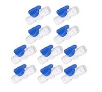 KIMISS Válvula de Bola de Cierre en Línea de 3/8 Pulgadas de Diámetro Exterior, Accesorios de Conexión Rápida de Plástico para RODI Purificador de Agua, Fácil Instalación de Bricolaje