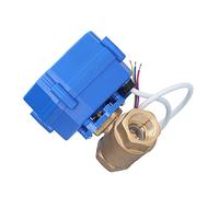 KIMISS Válvula de Bola de Latón Motorizada DC12V - Mini Válvula Eléctrica para Equipos Hidráulicos con Control de 3 Cables y Función de Corte Automático