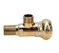 KIMISS Válvula de Cierre Angular de Latón G1/2 de 1/2" para Baño e Inodoro, Válvula de Cierre de Agua Fría y Caliente de Cobre a Prueba de Presión (D)