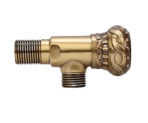 KIMISS Válvula de Cierre Angular de Latón G1/2 de 1/2" para Baño e Inodoro, Válvula de Cierre de Agua Fría y Caliente de Cobre a Prueba de Presión (C)