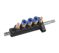 KIMISS Válvula de control de aire de neumáticos, válvula de pedal para máquina cambiadora de neumáticos, aleación de aluminio, conectores de tubo de diámetro exterior de 8 mm, interruptor neumático