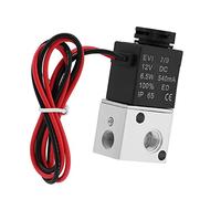 KIMISS Válvula Solenoide de 3 Vías DC 12V 1/8" BSP - Válvula de Control de Aire Neumática para Aplicaciones Industriales (DC12V)