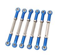 KIMISS Varillas de Empuje para Coche RC y Varillaje Tensor-Modelos RC 1/10 de Aleación de Aluminio, Juego de 6 Piezas, Longitud de 88mm a 104mm (Blue)