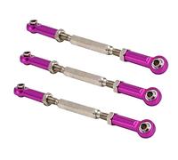 KIMISS Varillas de Empuje para Coche RC y Varillaje Tensor-Modelos RC 1/10 de Aleación de Aluminio, Juego de 6 Piezas, Longitud de 88mm a 104mm (Purple)