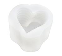KIMISS Vela de Silicona con Forma de Corazón de Diamante para Tartas, Chocolates, Postres, Fácil Desmoldar, Vela Giratoria de Amor